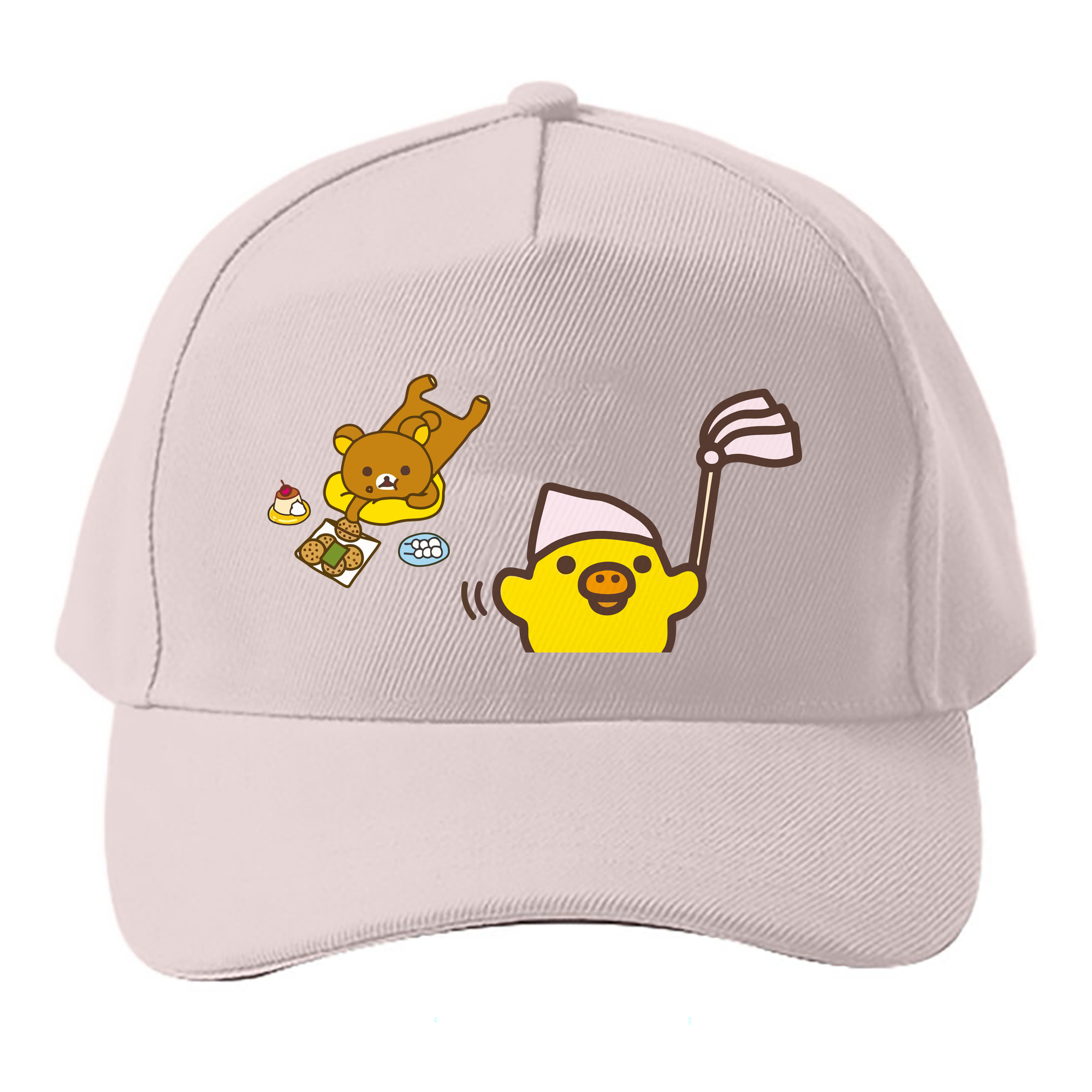 （画像用） リラックマ リラックマ キイロイトリ Rilakkuma Korilakkuma Kiiroitori ベースボールキャップ 綿100％ 男女兼用 帽子 スポーツ